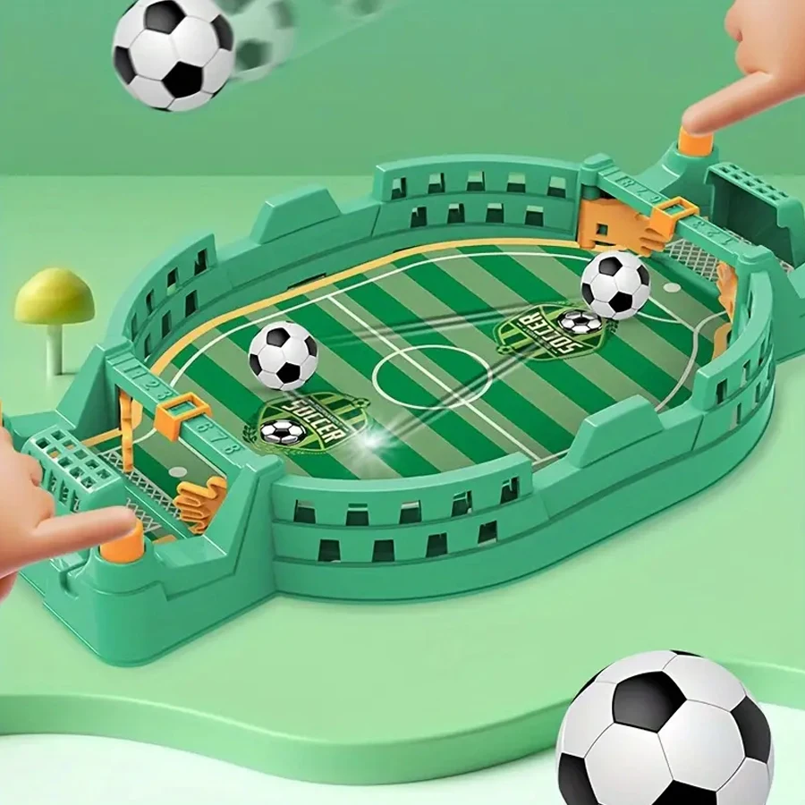 Finger Soccer Game for Kids – Mini Football Stadium Table Toy with Catapult Launchers, Hand-Eye Coordination Challenge