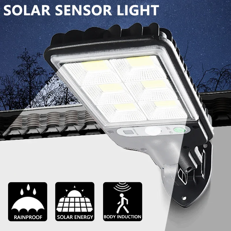 1PC Solar Lights Outdoor with 3 Mode Waterproof Motion Sensor Security Lighting LED Wall Street Lamp for Garden 30/72COB