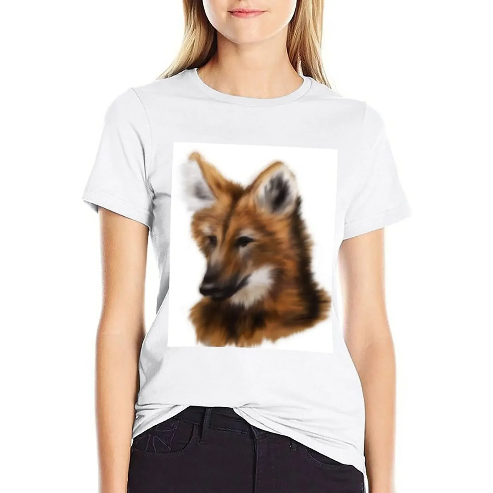 

Maned Wolf T-shirt tees anime clothes vintage clothes luxury designer clothing Women