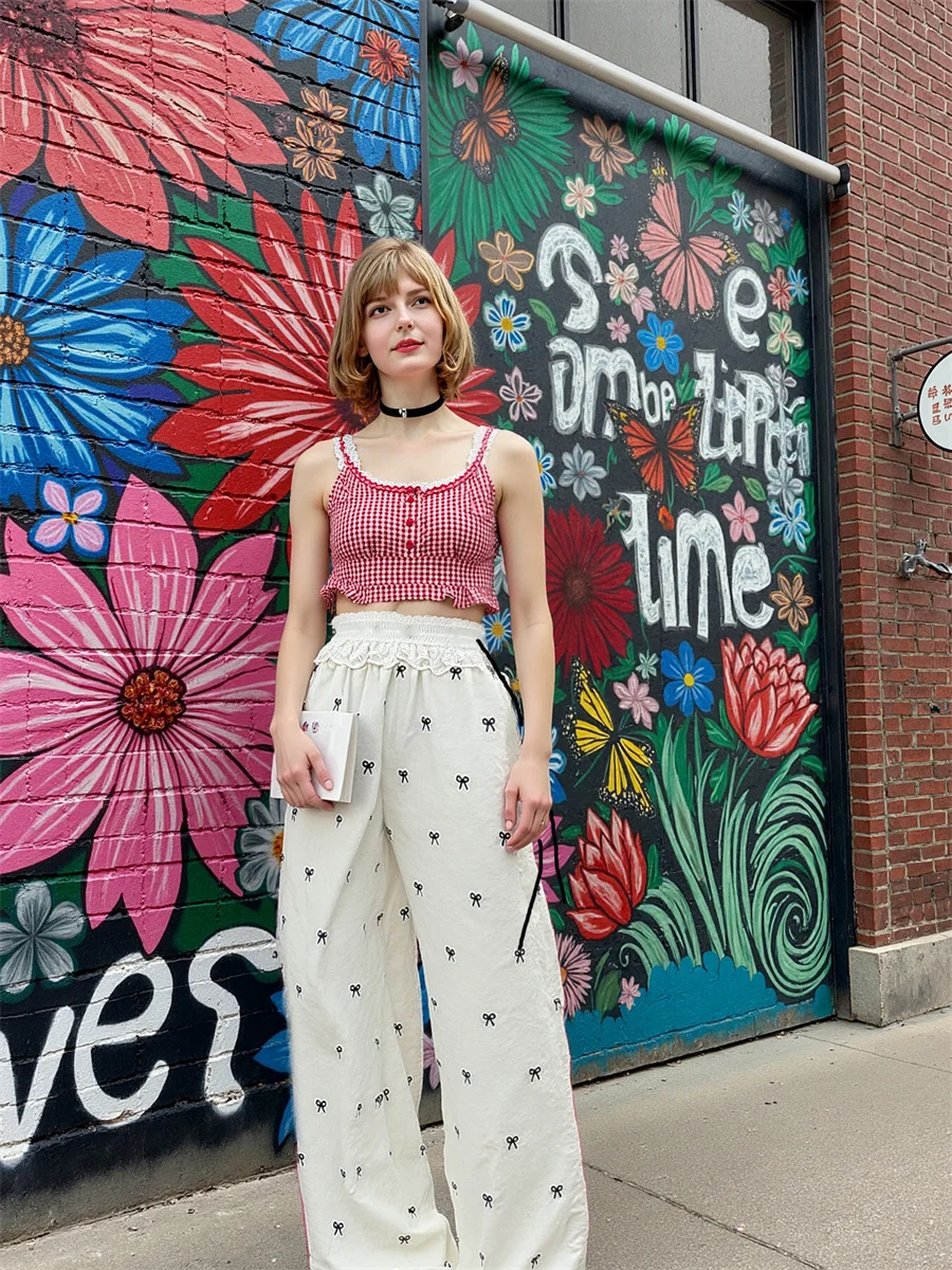 المرأة السراويل الفضفاضة الأسود المشمش نمط غير رسمي التدرج اللون المرأة موضة قوس قزح أومبير صبغ العصرية الحديثة الشباب أنيق نادي #1