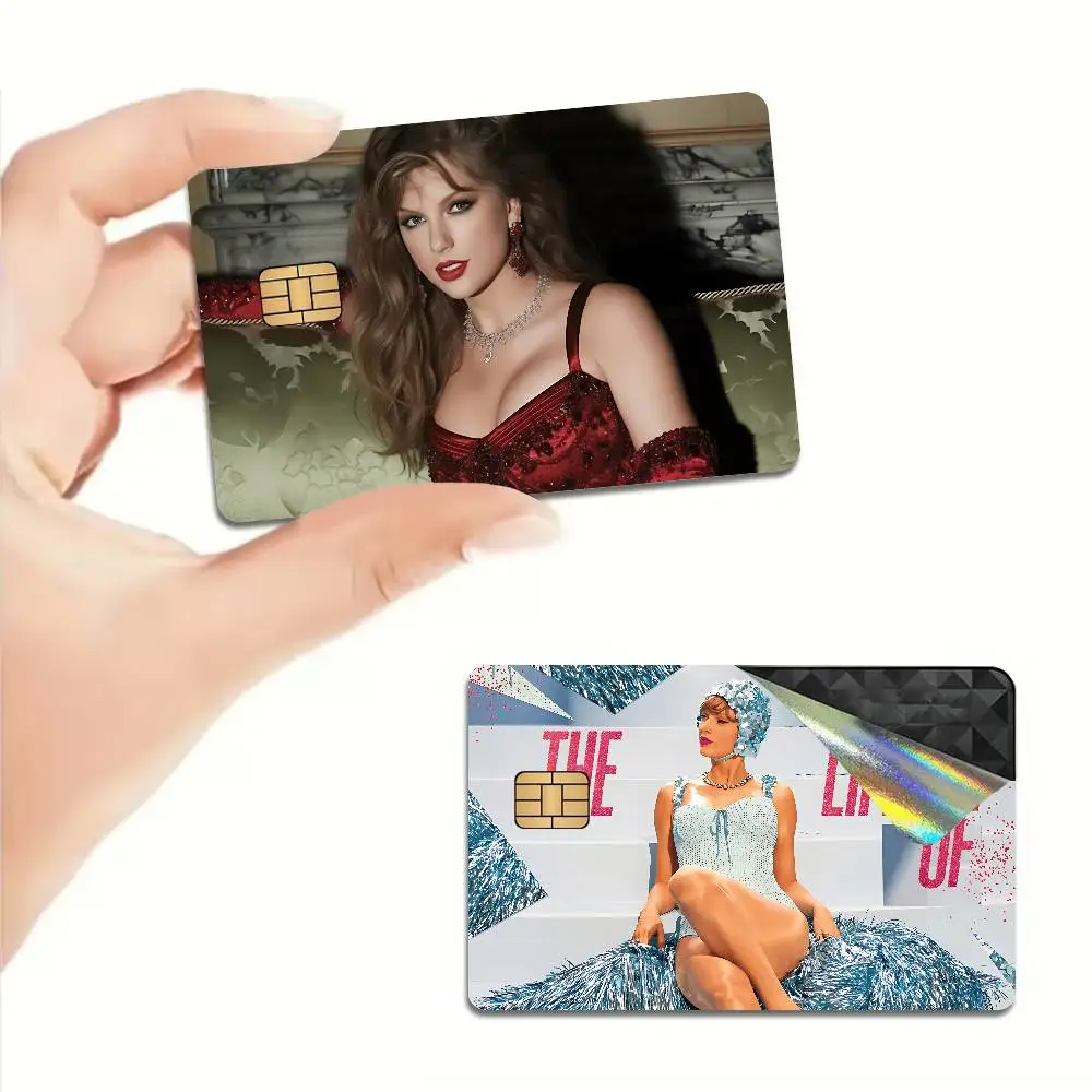 T-Taylor-SwiftS singer Fashion Matte Gold Silver Black Matte Film Skin Sticker Tape for Bank Credit Debit Card - view 2