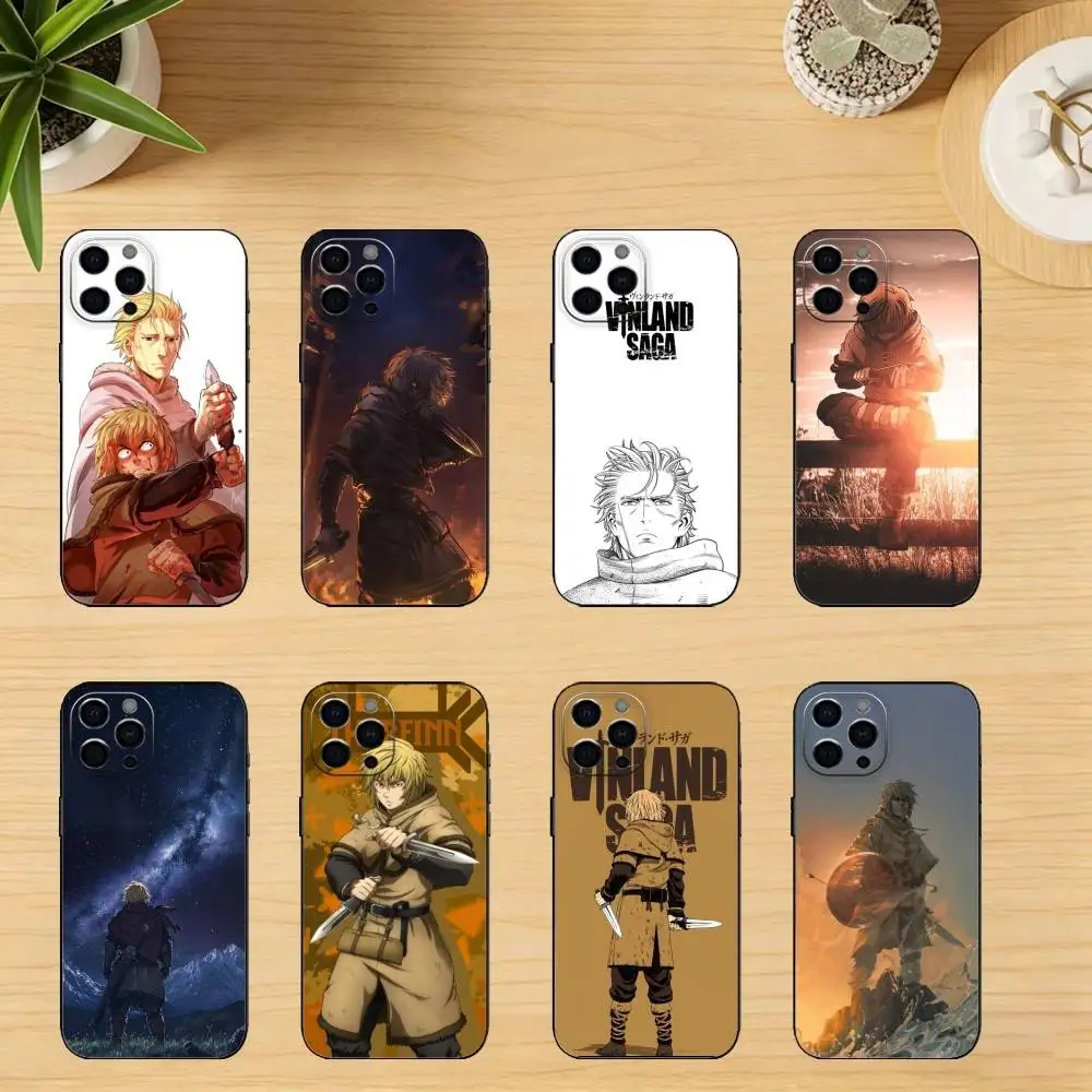 

V-Vinland Saga Thorfinn Phone Case Silicone black Soft For IPhone 17,16,15,14,13,12,11,XS,Plus Pro Max