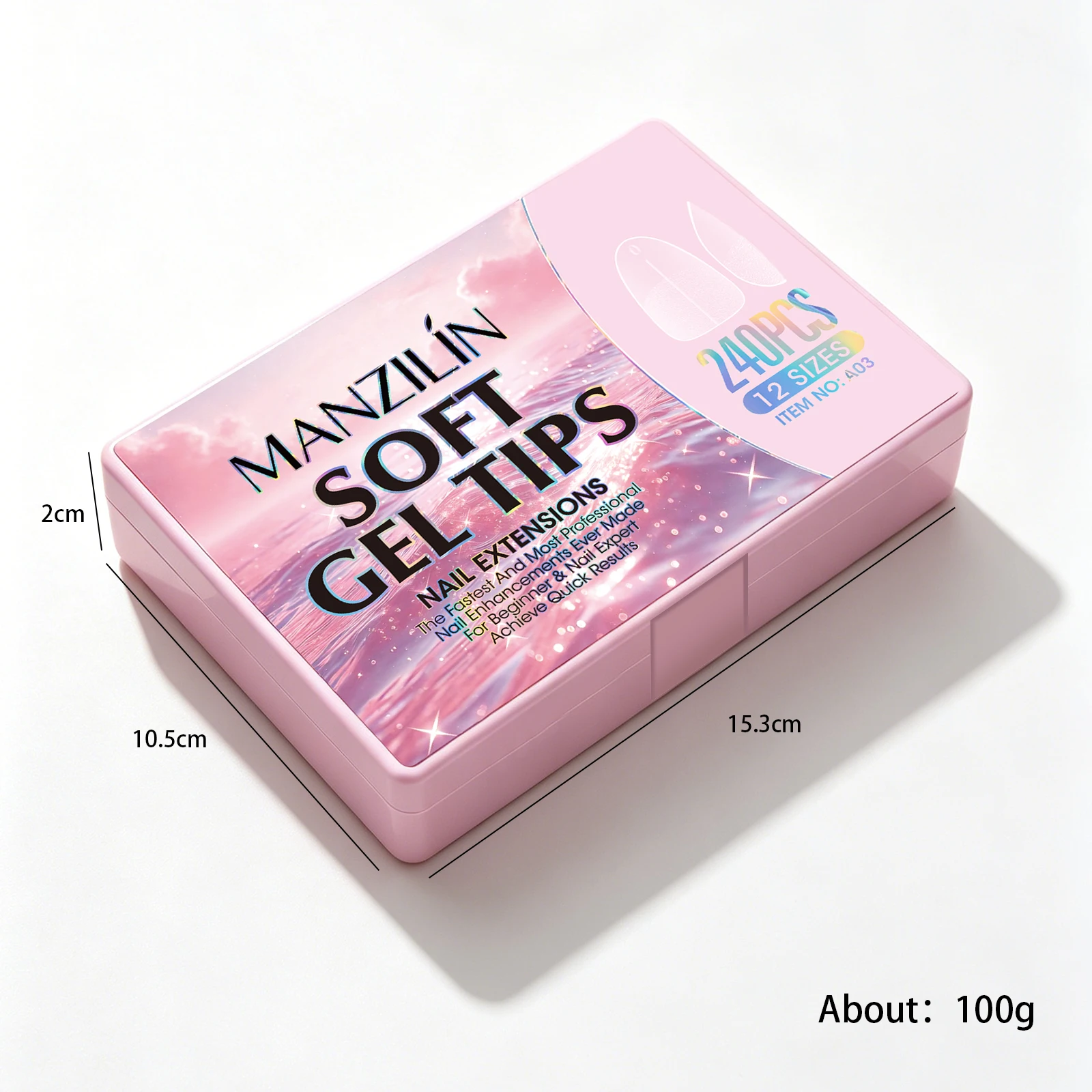 240 Stück kurze, mandelförmige Soft-Gel-X-Nagelspitzen, Full Cover Coffin Stiletto, mattierte, künstliche Nägel zum Aufkleben, DIY Salon Maniküre – Detail 11
