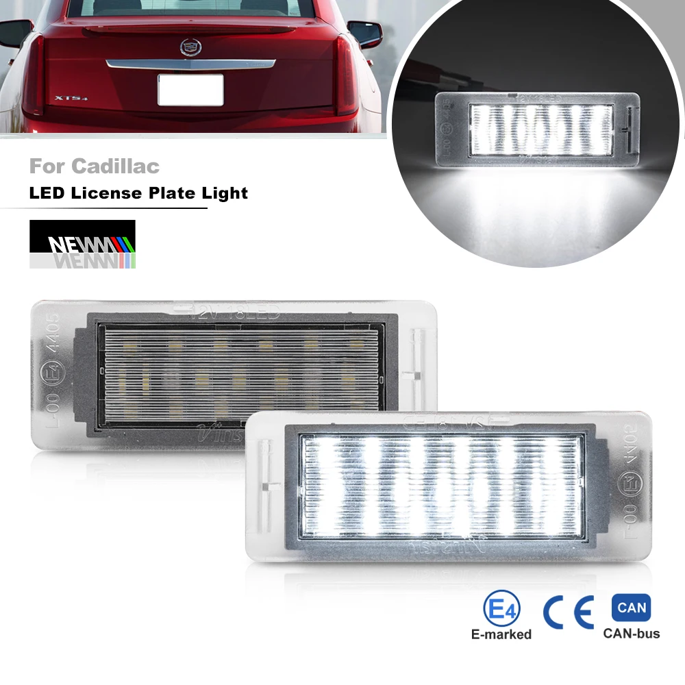 Conjunto de luz LED para matrícula de coche, lámpara de estacionamiento para Cadillac CTS 2011-2018 ELR 2014-2016 SRX 2010-2016 XTS 2013-2018, 2 uds.