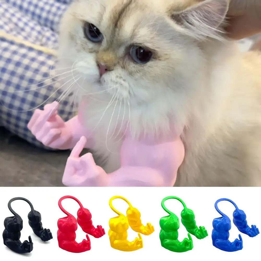 

Creative Funny Cat Muscle Arms Realistic 3D Printing Cat's Neck Arm Lightweight Cat Green Giant Arm Halloween Party