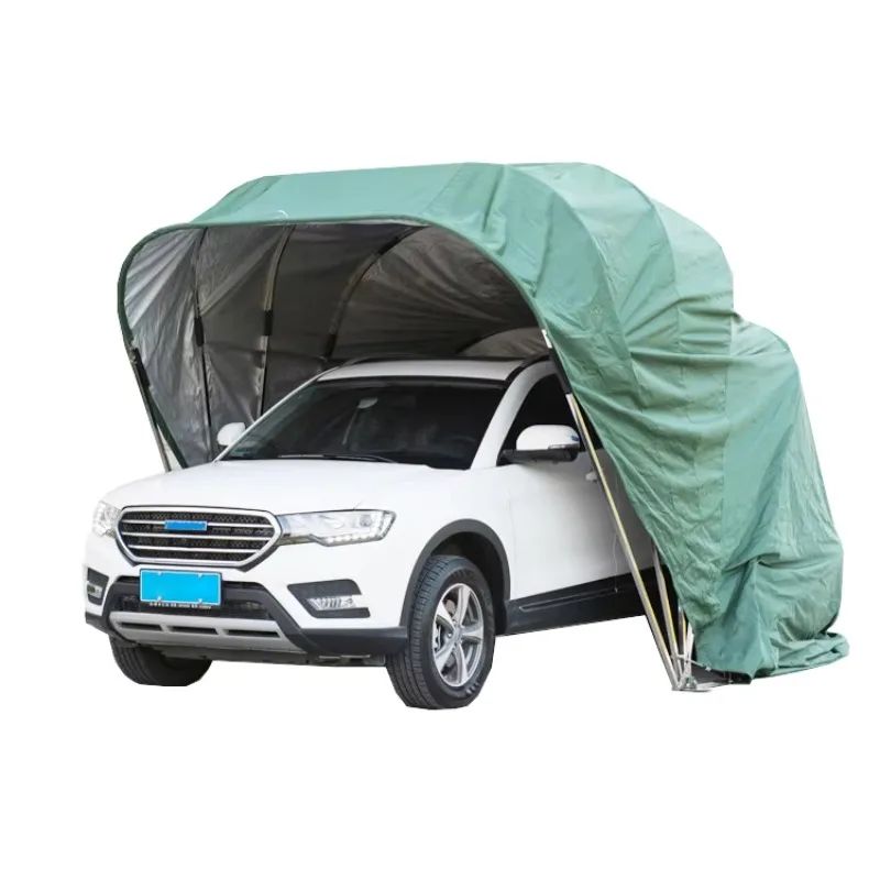 No More Fixed Installations! Manual Extendable Carport  Foldable Steel Frame Garage for Adjustable Sun & Rain Protection