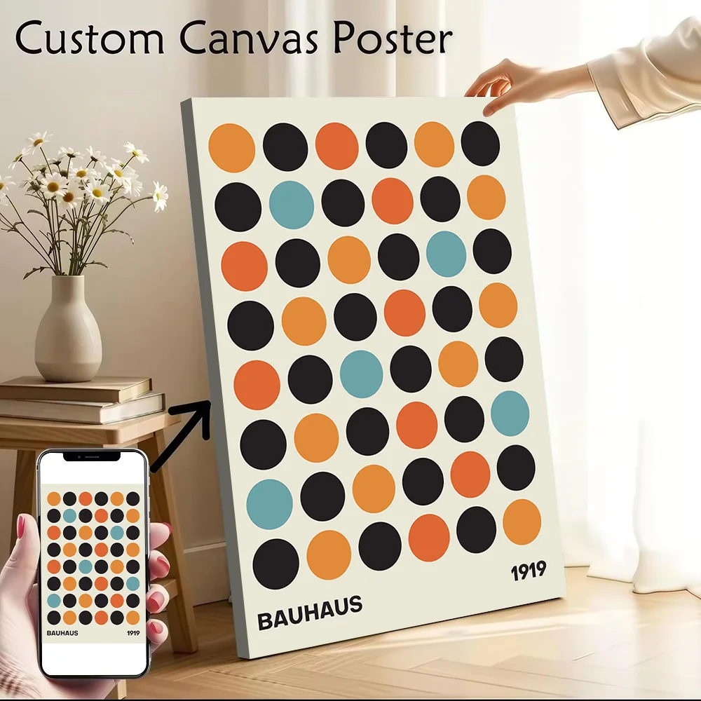 Dots Bauhaus Poster Customizable Printed Canvas Painting for Pictures Wall Art Decoration Living Room Wand Deko Home Decorations