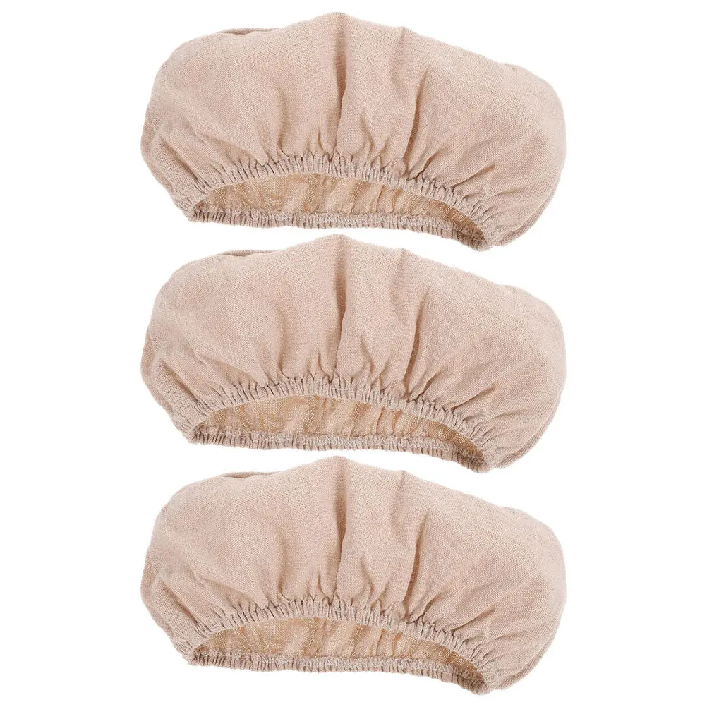 3Pcs Oval Bread Basket Covers Proofing Cloth Liners Cotton Linen Sourdough Basket Cover Fermentation Baking Kit Country Style