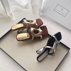 Gold Sexy Designer Wedding Elegant Shoes Women Sandals Stiletto High Medium Heel Open Toe Luxury Fashion Party Women Shoes