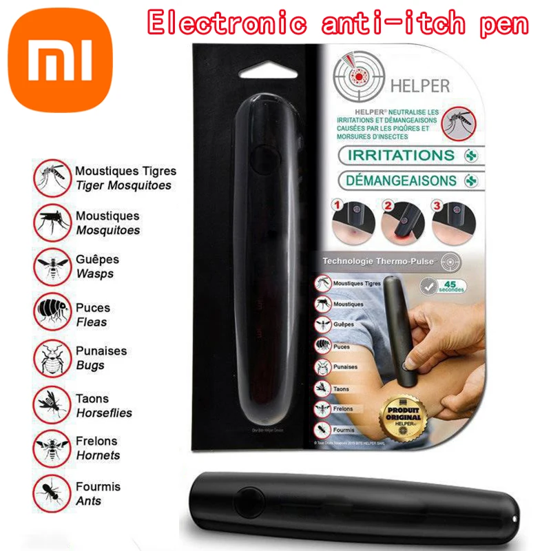 

Электронная ручка Xiaomi против зуда, многоразовая электронная ручка для снятия укусов, ручка на батарейках, зажигалка от укусов насекомых, уличный кемпинг, путешествия
