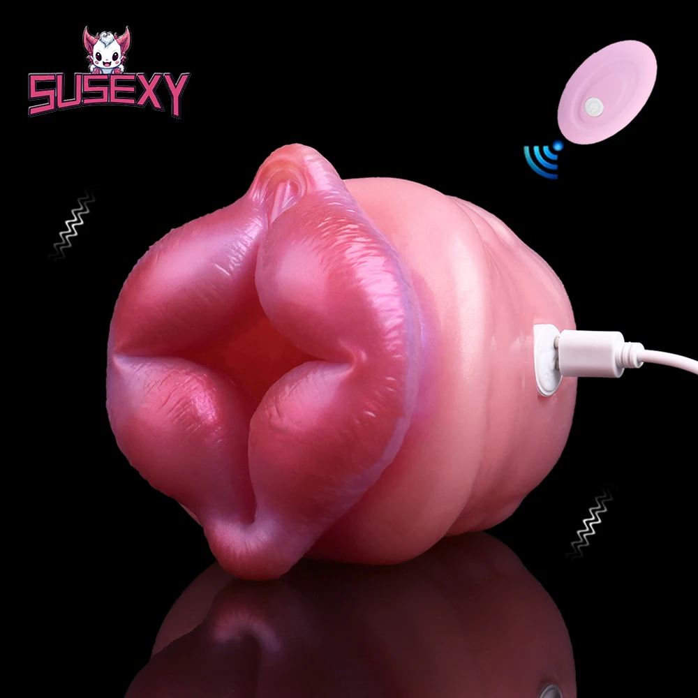 

SUSEXY Single Hole Vibrating Glans Trainer Pocket Pussy Stroker Soft Penis Exerciser Erotic Sex Toys For Men Adult Masturbation