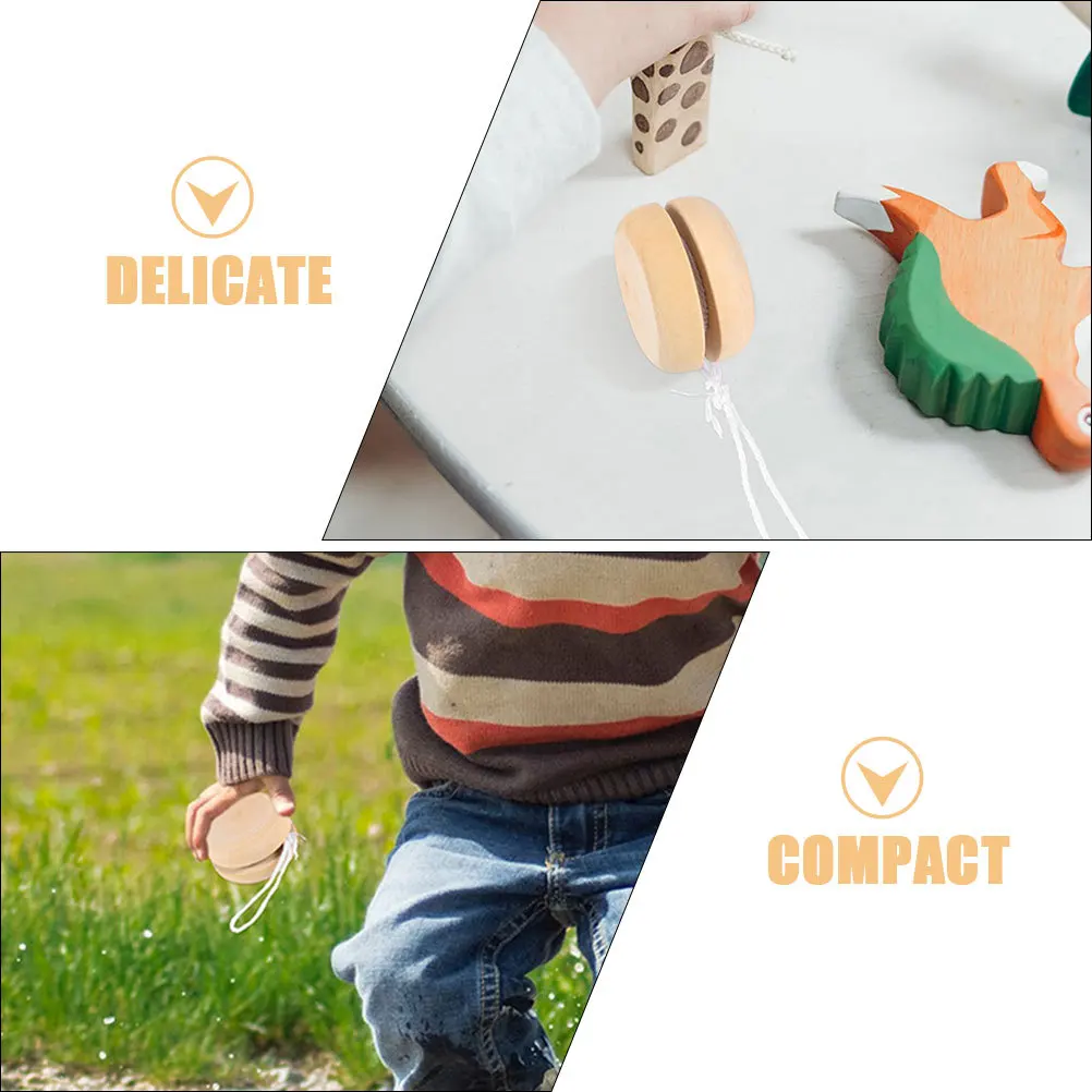 2Pcs 나무 요요 공 DIY 미완성 공예 세트 어린이를위한 그림 동물 새 디자인 홈 장식 생일 파티 호의품