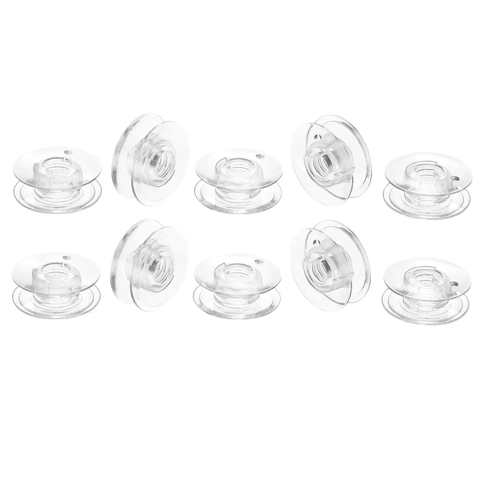 10Pcs Plastic Sewing Machine Bobbins for Husqvarna Viking 7 19E 21 21E 51 620 940 990 990S 3000 Series White 3200 3500 3900 8910