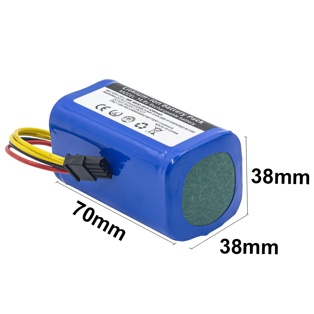 14.8V/14.4V 4S1P 3200mAh Vacuum Cleaner Battery for Panasonic/XIAOMI/Liectroux/Proscenic/Eufy RoboVac/Bagotte/Coredy/ILIFE/Qihoo