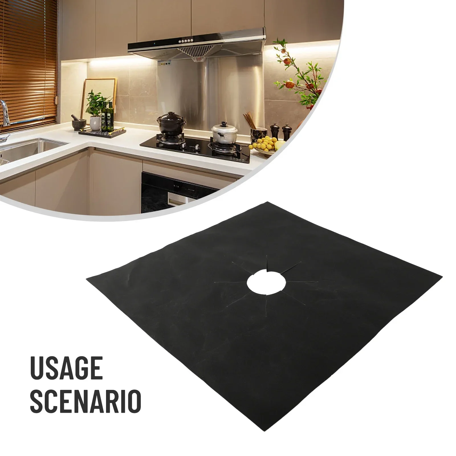 

1PC Cooktop Protective Pad Fiberglass Cloth 27x27cm 0.12mm Removed For Washing ​reusable For Gas Cooktops Kitchen Accessories