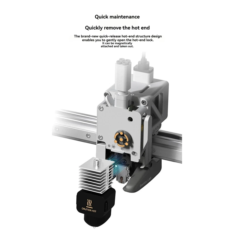 

3D Printer Part Hotend Kit for A1 A1 Mini Fast Speed Hot End Assembly Hardened Steel Nozzle 0.4mm [To&On-e]