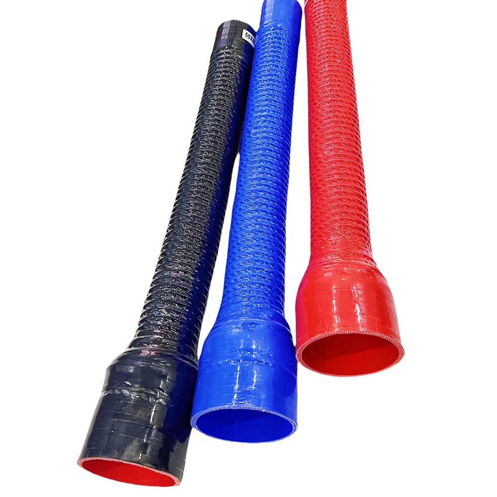 Black Car Radiator Tube Pipe For Air Intake Flexible Variable Diameter Reducer Silicone Hose High Pressure High Temperature