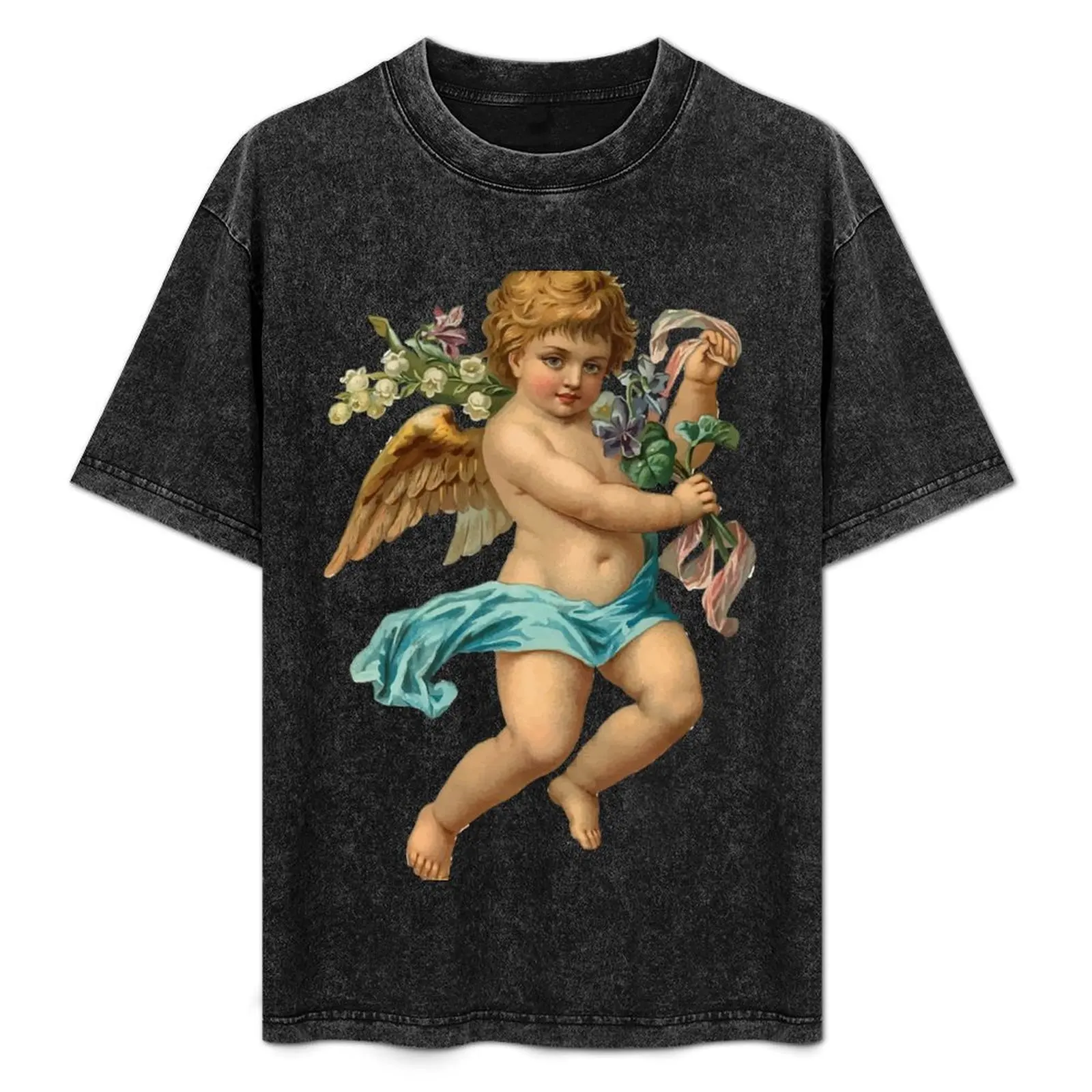 

Vintage Cherub Angelic Angel T-Shirt Aesthetic clothing Luxury man anime t shirts quick drying t shirts for men pack