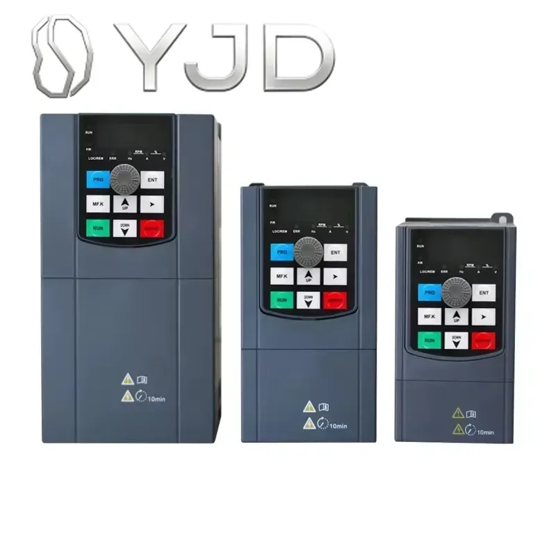 YJD Single Phase 220V 750W-25KW Variable Frequency Converter Micro AC Inverter 50HZ Multiple Functional VFD Speed Controller