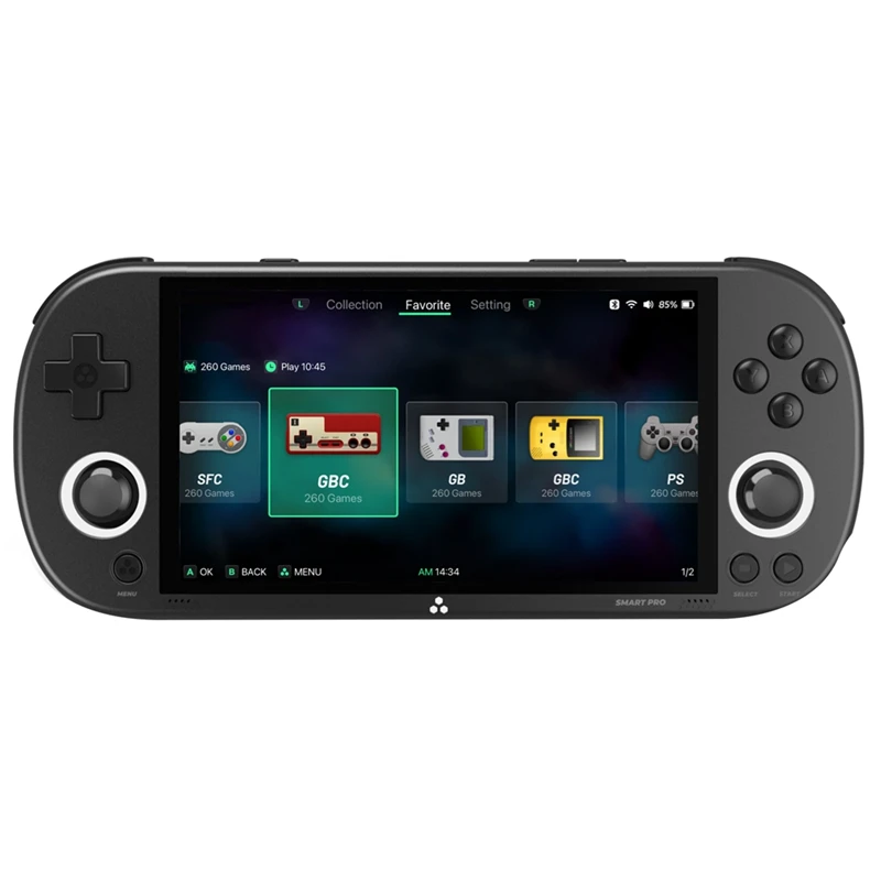 وحدة تحكم ألعاب Trimui Smart Pro بسعة 256 جيجابايت و13000 لعبة Linux Retro وحدة تحكم ألعاب الفيديو تدعم محاكيات متعددة باللون الأسود