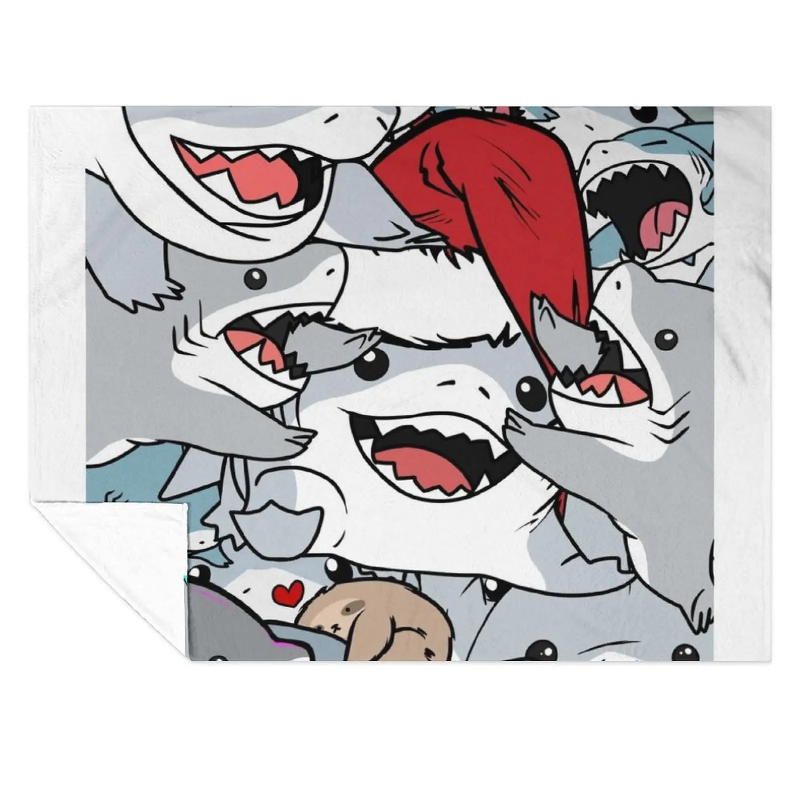 

Jeff The Landshark (Collection) Throw Blanket Retros Hairy Hairys Blankets