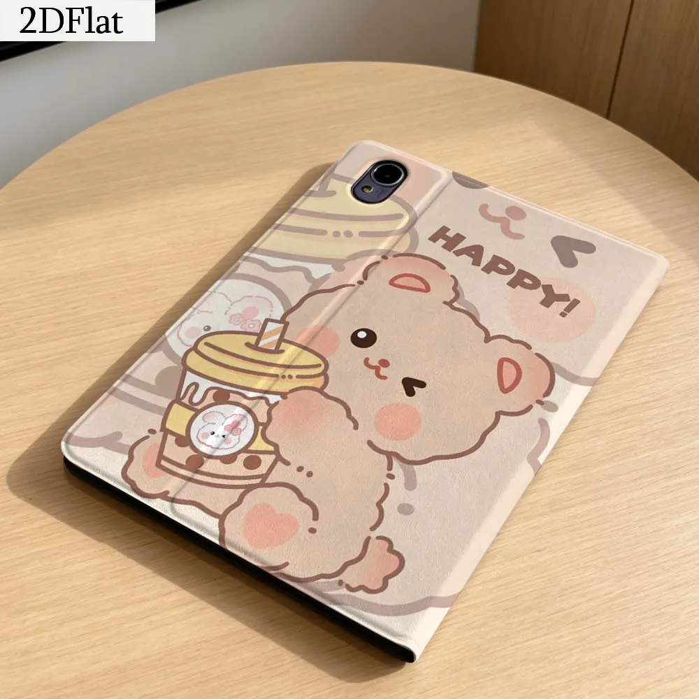 Cartoon Bear Milk Tea For Honor Tab Magic Pad GT X9a 6 X9 X8A X8 V8 V7 9 V9 8 2 3 4 13.3 10 Pro Inch Tablet Case Gift