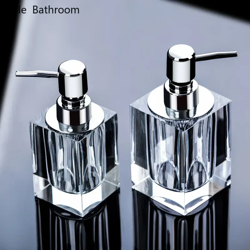 Creative crystal glass hand sanitizer bottle Press soap dispenser Household lotion bottle Split bottle Bathroom accessories