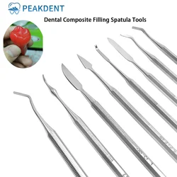 8PCS Dental Instrument Tool Stainless Steel Cement Filling Restoration Spatula Double Ends Composite Resin Filler Tools