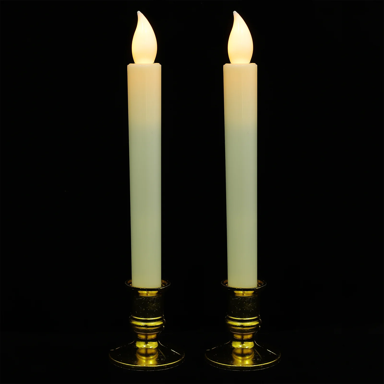 Bezpłomieniowe świece na baterie Led Ciepłe knotowe światło Tealight Ślubne dekoracje świąteczne Zewnętrzna złota podstawa