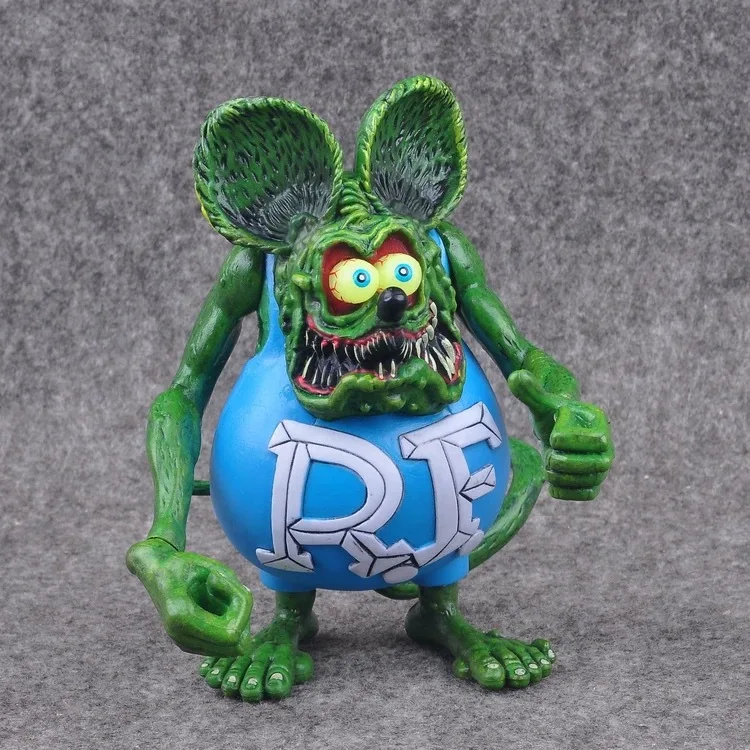 Green Rat Fink PVC Action Figure, Ed Roth's Famous Crazy Mouse