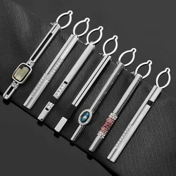 High-grade crystal men's fashion tie clip temperament star street shot trend personality tie accessories collar clip