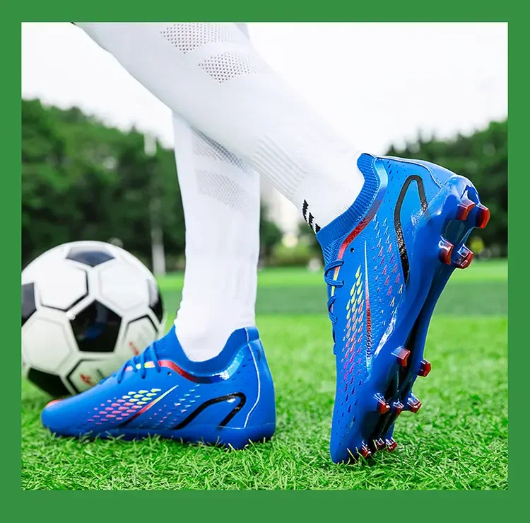 

Firm Ground Professional Soccer Cleats Lace Up Ergonomic Support Shock Absorbing Outdoor Match Training Boots