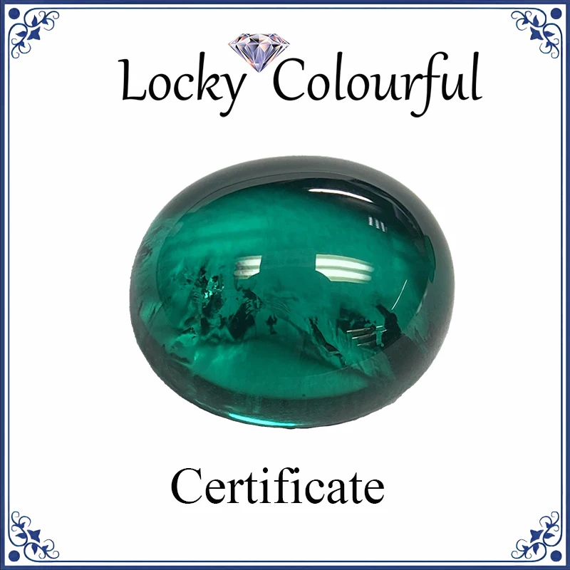 

Lab Grown Colombia Emerald Oval Cut Surface Advanced Top Quality Charms for DIY Jewelry Making Rings Selectable AGL Certificate