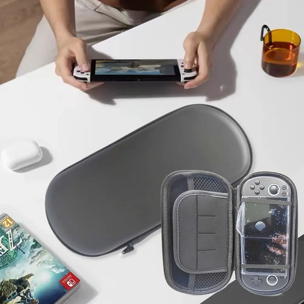 

Protective Game Console Bag Travel Hard Shell Tempered Glass Film Shockproof for Trimui Smart Pro/Powkiddy RGB10 Max3