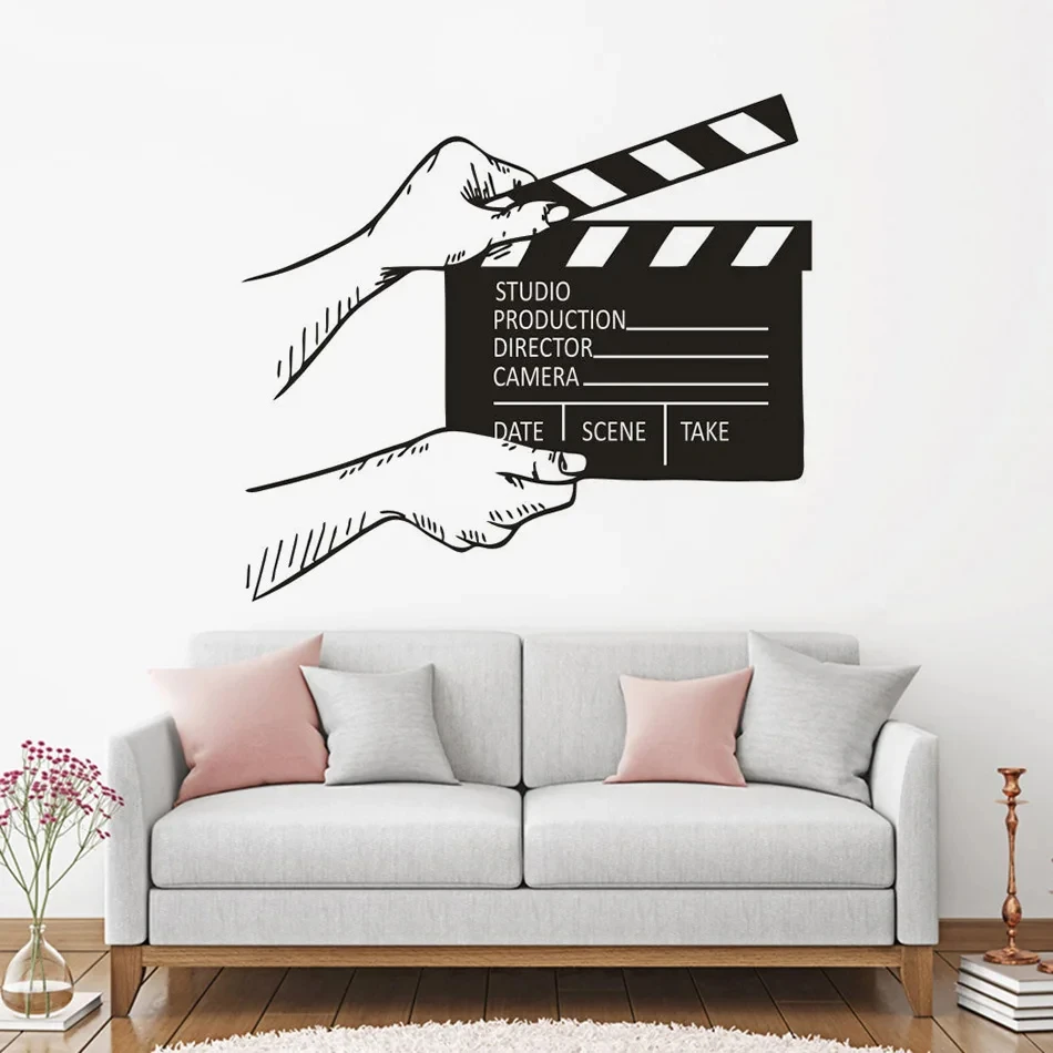 Movie Creation Wall Sticker Film Clapperboard Art Poster Films Making Vinyl Decal Wallpaper