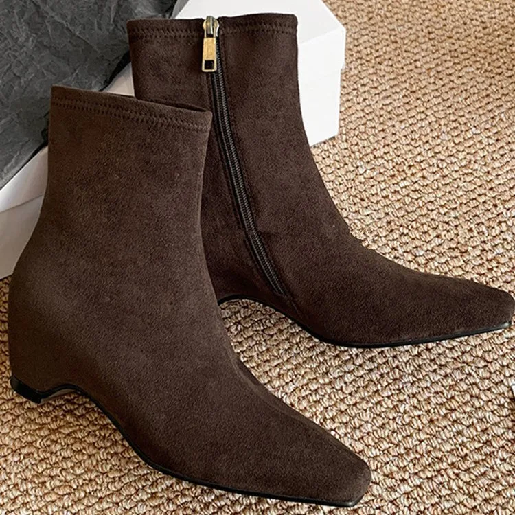 Short boots for women 2025 new autumn and winter boots French short tube women suede women