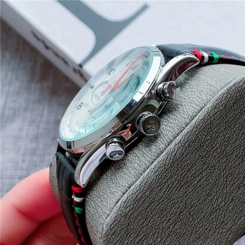 سايكو-X أحمر خنزير أعلى ساعة للرجال ، فيلم النمط الكلاسيكي ، الأسود والأبيض ، نمط الترفيه ، حزام مريح ، رمز توقيت ، الموضة