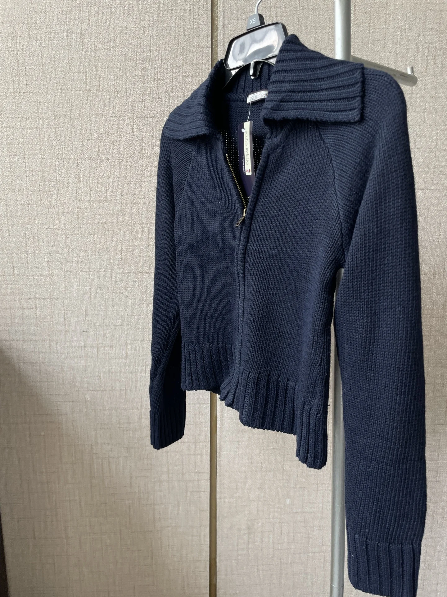 

Винтажный свитер на молнии Spicy Girl Sle Jaet из полиэфирного волокна, длинный све, стандартная длина, однотонная осенняя одежда для поездок на работу