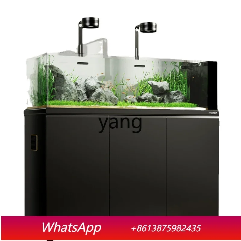 XZ Native Fish Tank Stainless Steel Bottom Filter Household Large Landscape Ecological Aquarium Super White Tank