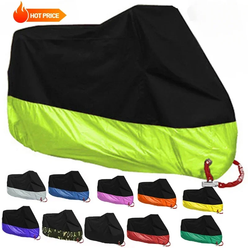 

Чехол для мотоцикла M L XL XXL XXXL XXXXL универсальный, защита от ультрафиолета, защита от дождя и пыли, водонепроницаемый чехол для скутера, 15 цветов.