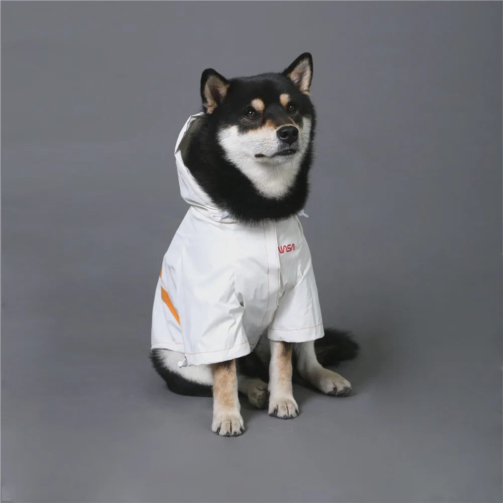 Print Polyester Dog Jacket Adjustable Raincoat Waterproof Costume Cool for Puppy Cute Dogs Astronaut Pet Accessories Supplier