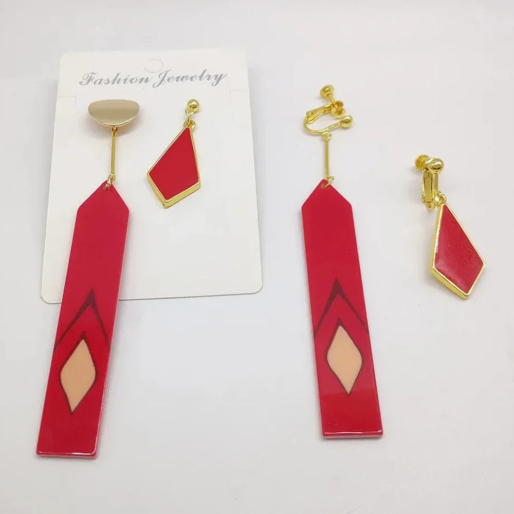 Game Honkai: Star Rail Blade Cosplay Earrings Unisex Acrylic Pendant Ear Clips Jewelry Accessories Ear Studs Gifts