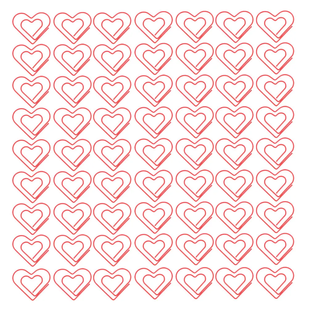 

100 шт. металлических зажимов в форме сердца, красные мини-скрепки для страниц, журналов, блокнотов, офисных и школьных принадлежностей, декоративные и функциональные