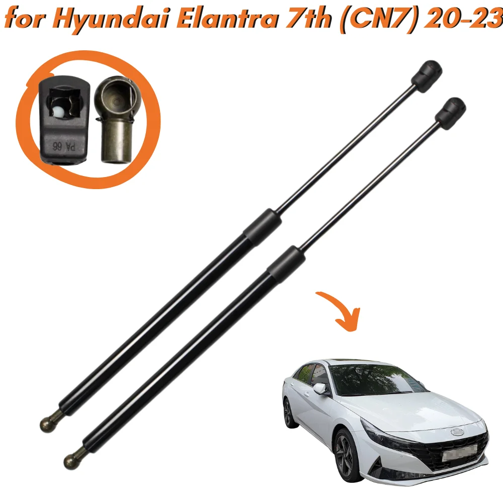 

Qty(2) Hood Struts for Hyundai Elantra 7th (CN7) for Hyundai Avante 2020-2023 Front Bonnet Gas Springs Shock Absorbers Lifter