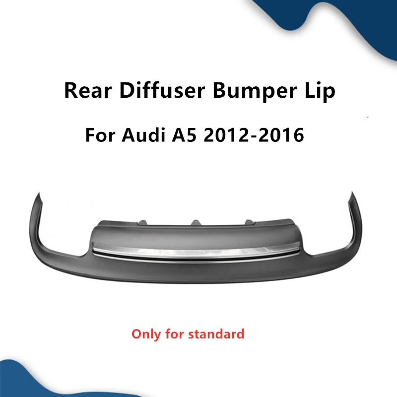 Auto Diffuser Grey Rear Bumper Lip For Audi A5 B8 B9 2012 2013 2014 2015 2016 Upgrade S5 Style