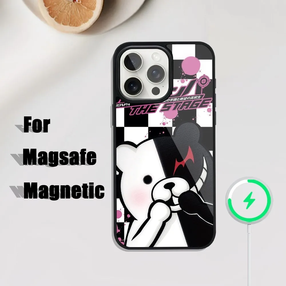 Game Danganronpa Monokuma Cool Phone Case For iphone Pro 11 Max 13 12 14 Mini 15 Plus Magsafe Magnetic Wireless Charging Shell