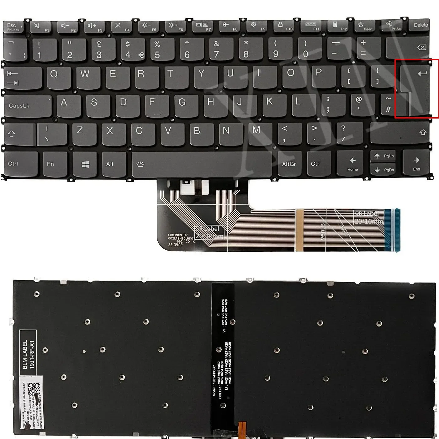 Tastiera retroilluminata UK per Lenovo IdeaPad Flex 5-14are05 5-14iil05 5-14itl05 5-14alc05 ThinkBook 14 14S 14p G2 G3 ITL/ARE/ACH