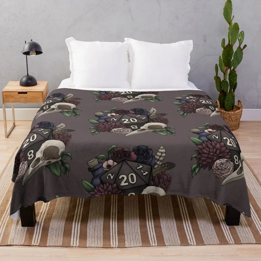 

Necromancer D20 Tabletop RPG Gaming Dice Throw Blanket Luxury Throw Cute Plaid Blankets For Bed Winter beds Blankets