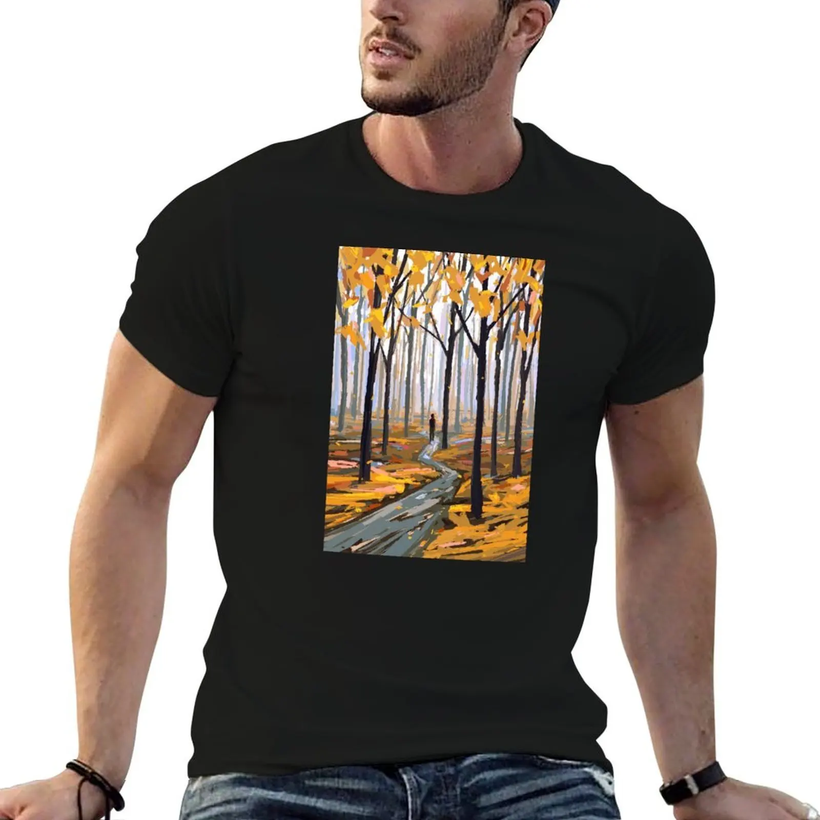 

Autumn blues T-Shirt man t shirt luxury man t shirt designer cotton tshirt 100% T-shirt