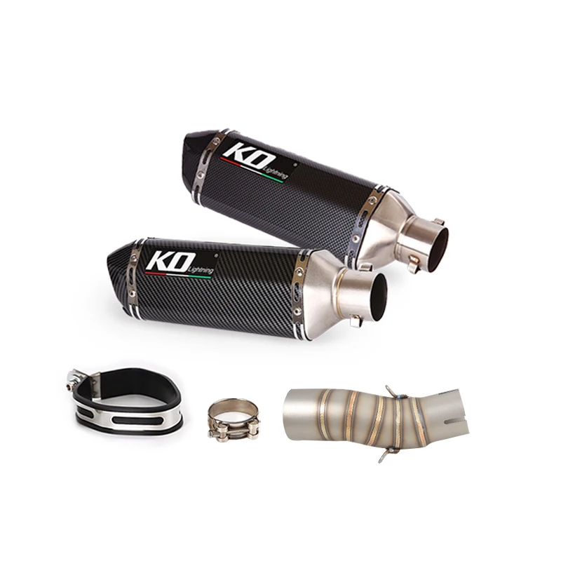 

51mm Motorcycle Exhaust Stainless Steel Muffler Middle Link Pipe With DB Killer For CFMOTO 450SR NK450 450NK 2022-2025
